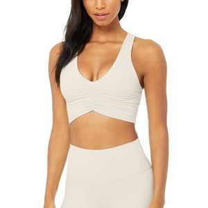 Alo yoga wild thing bra in bone XS